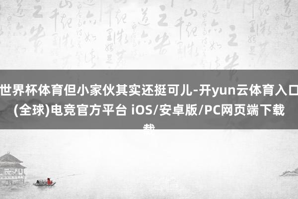 世界杯体育但小家伙其实还挺可儿-开yun云体育入口(全球)电竞官方平台 iOS/安卓版/PC网页端下载