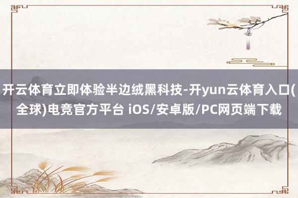 开云体育立即体验半边绒黑科技-开yun云体育入口(全球)电竞官方平台 iOS/安卓版/PC网页端下载